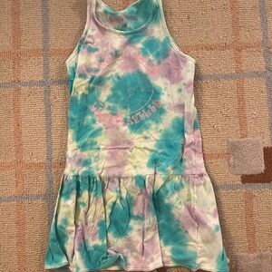 Rowdy Sprouts Colorful Tie-Dye Kids Tank Dress